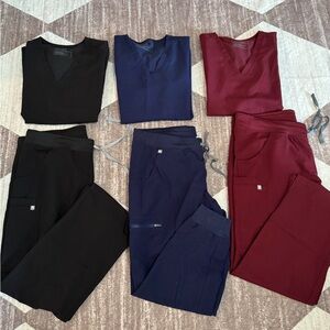 Figs Women's Black, Navy, and Burgundy Pants & Jumpsuits